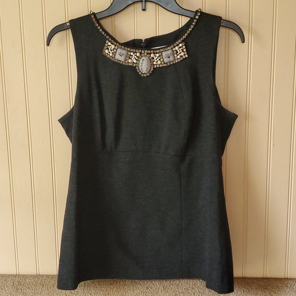 EUC beaded Cabi tank top size 6 embellishm…